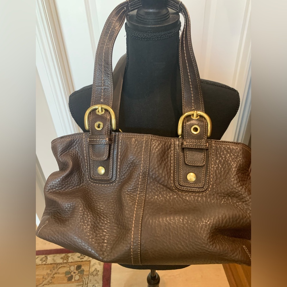 Coach Brown Leather Shoulder Bag - Picture 2 of 10